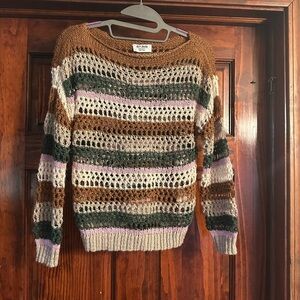 Multicolor Striped Knit Sweater